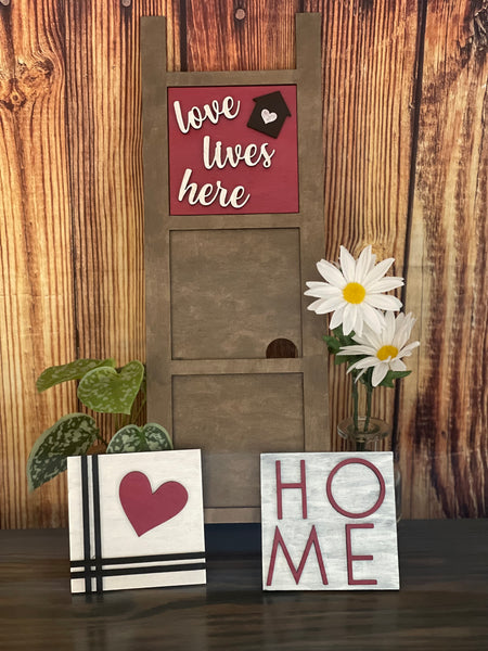 Interchangeable Leaning Sign Combo