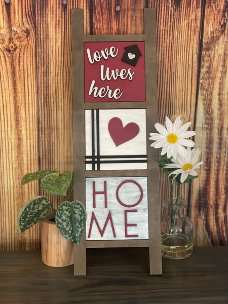 Interchangeable Leaning Sign Combo