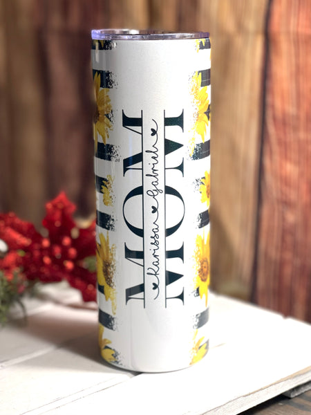 Custom Text 20oz Skinny Tumblers