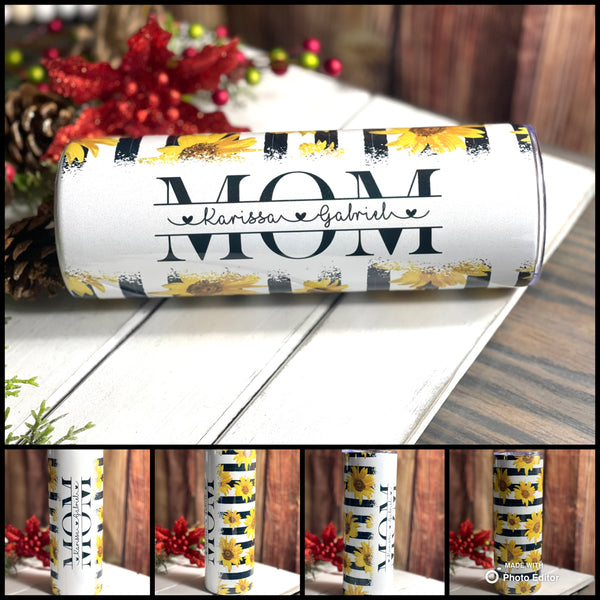 Custom Text 20oz Skinny Tumblers