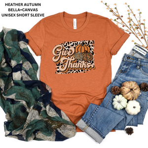 Give Thanks Animal Print/Pumpkins: Preorder