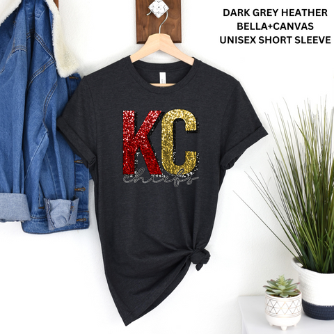 KC Chiefs Faux Glitter: Preorder