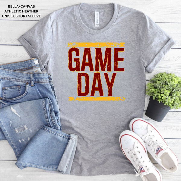 Distressed Maroon And Gold/Yellow Game Day: Preorder