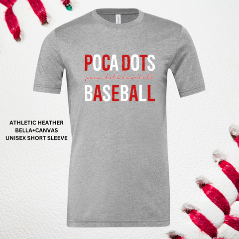 Distressed Poca Dots Baseball (Red/White): Preorder