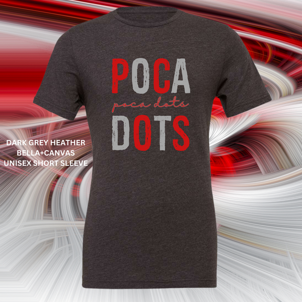 Distressed Poca Dots (Red/Grey): Preorder