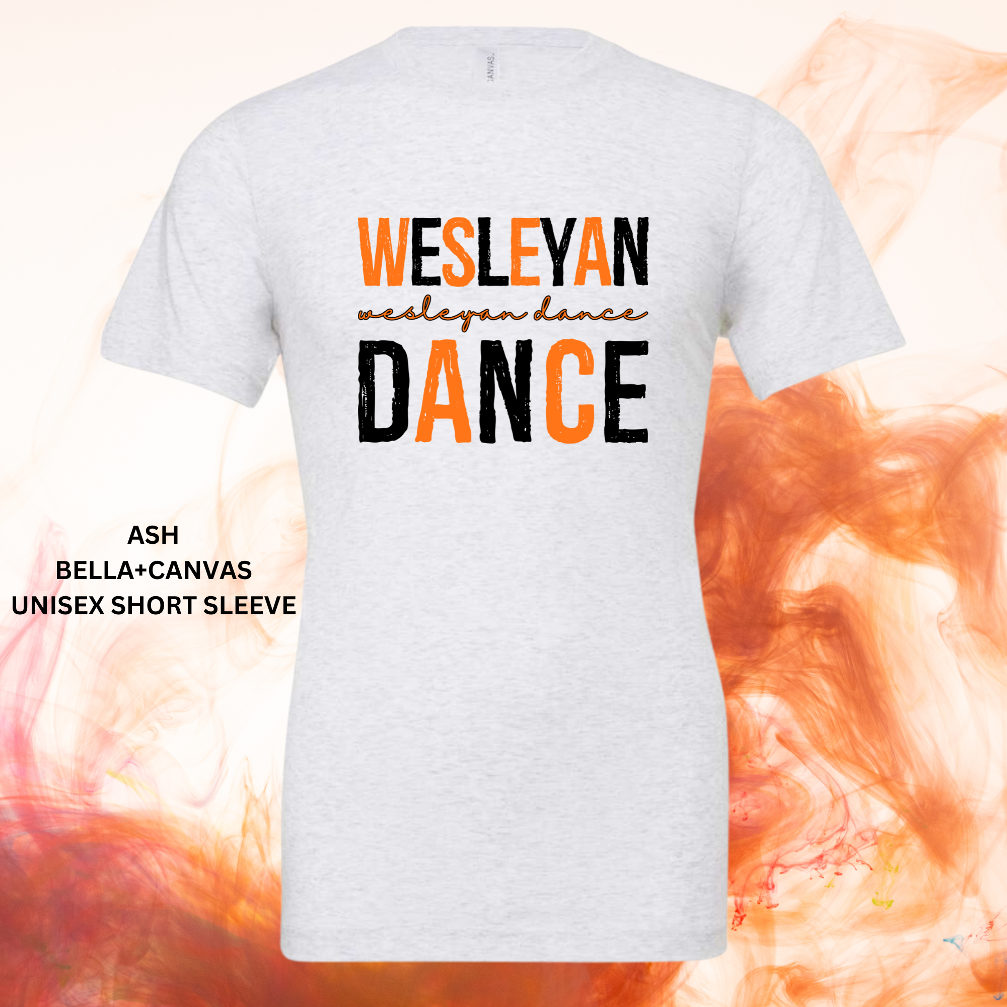 Distressed Wesleyan Dance (Black/Orange): Preorder