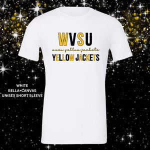 Distressed WVSU Yellow Jackets (Gold/Black): Preorder