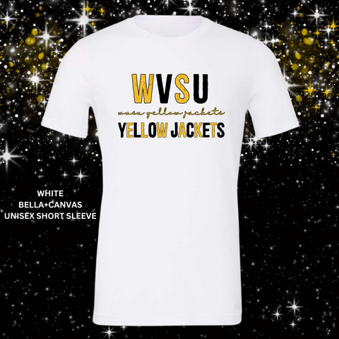 Distressed WVSU Yellow Jackets (Gold/Black): Preorder