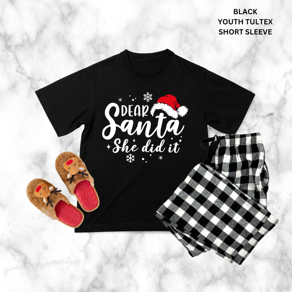 Youth Dear Santa Family Tees: Preorder