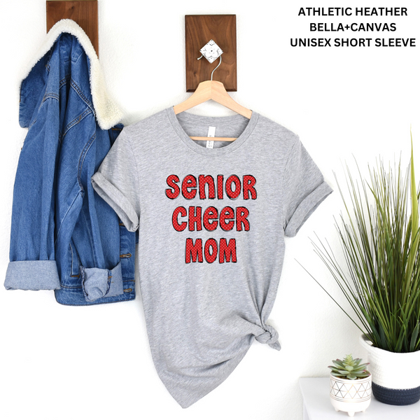 Senior Cheer Mom Red/White Polka Dots: Preorder