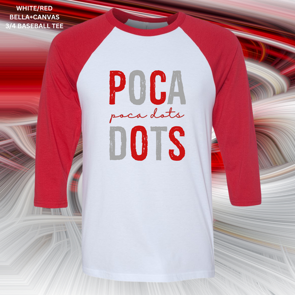 Distressed Poca Dots (Red/Grey): Preorder