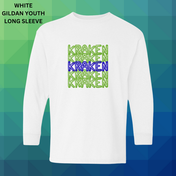 Youth Stacked Kraken Faux Glitter: Preorder