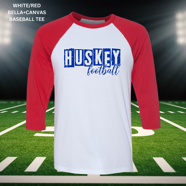 Distressed Huskey Football (Blue/White): Preorder