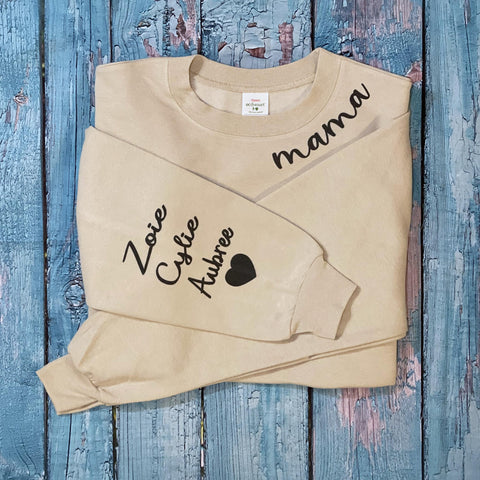 Mama Crewneck With Custom Names