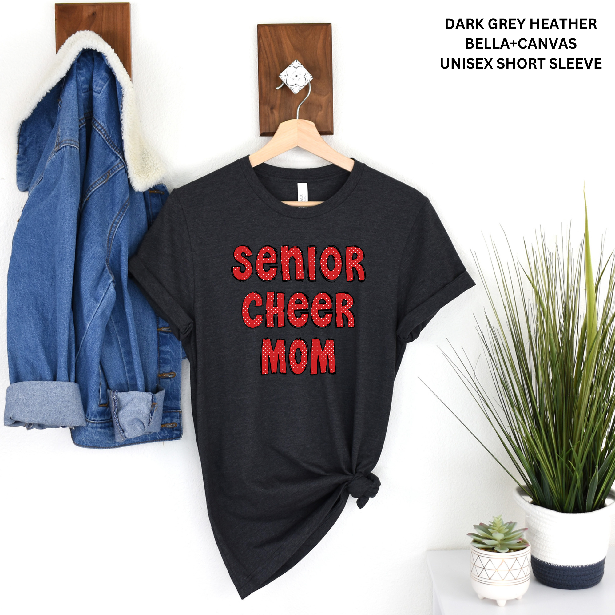 Senior Cheer Mom Red/White Polka Dots: Preorder