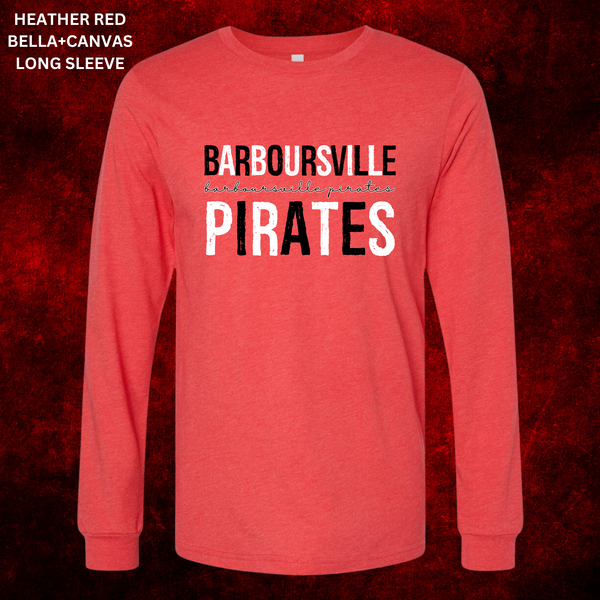 Distressed Barboursville Pirates (Black/White): Preorder