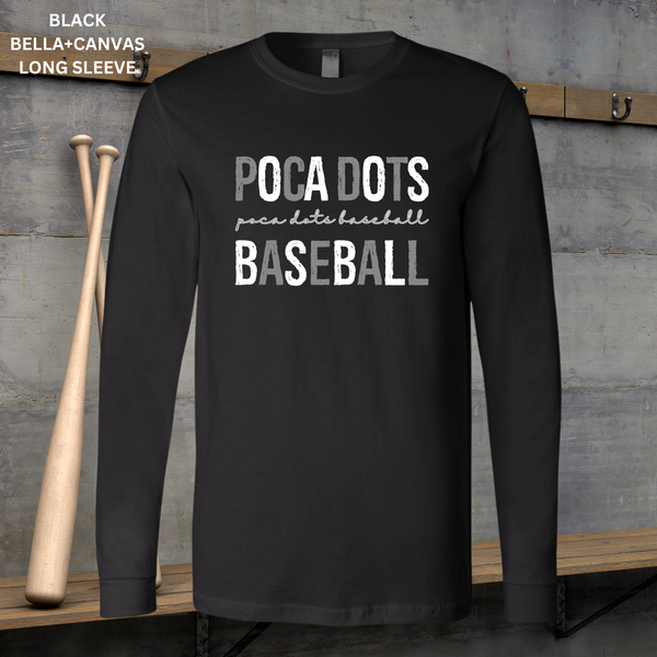 Distressed Poca Dots Baseball (White/Grey): Preorder