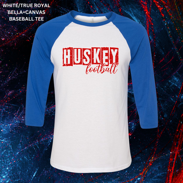 Distressed Huskey Football (Red/White): Preorder