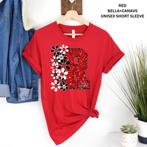 R Floral: Red On Black With Rio Logo: Preorder