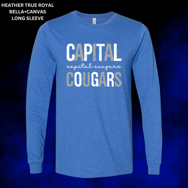 Distressed Capital Cougars (White/Grey): Preorder