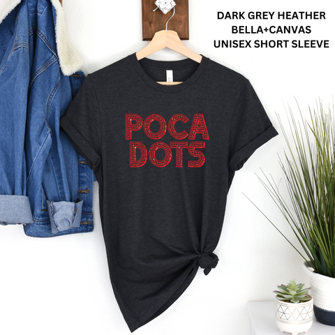 Poca Dots Red Faux Glitter Letters: Preorder