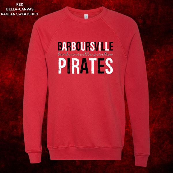 Distressed Barboursville Pirates (Black/White): Preorder