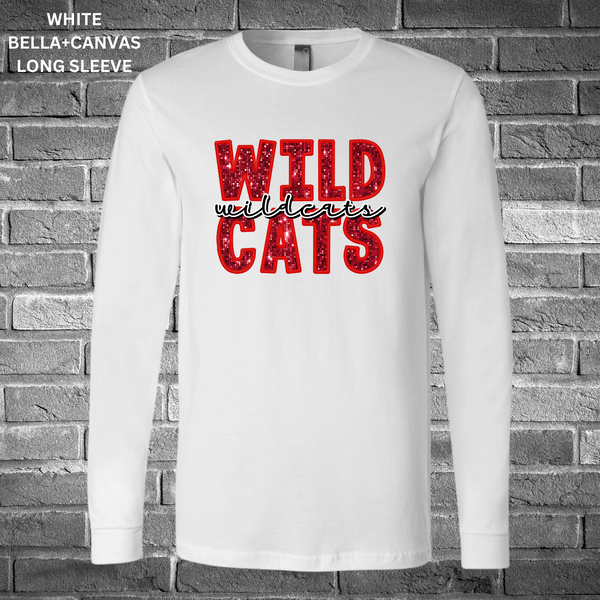 Red Wildcats Faux Glitter: PREORDER