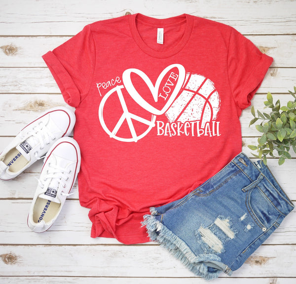 Peace Love Basketball (White)