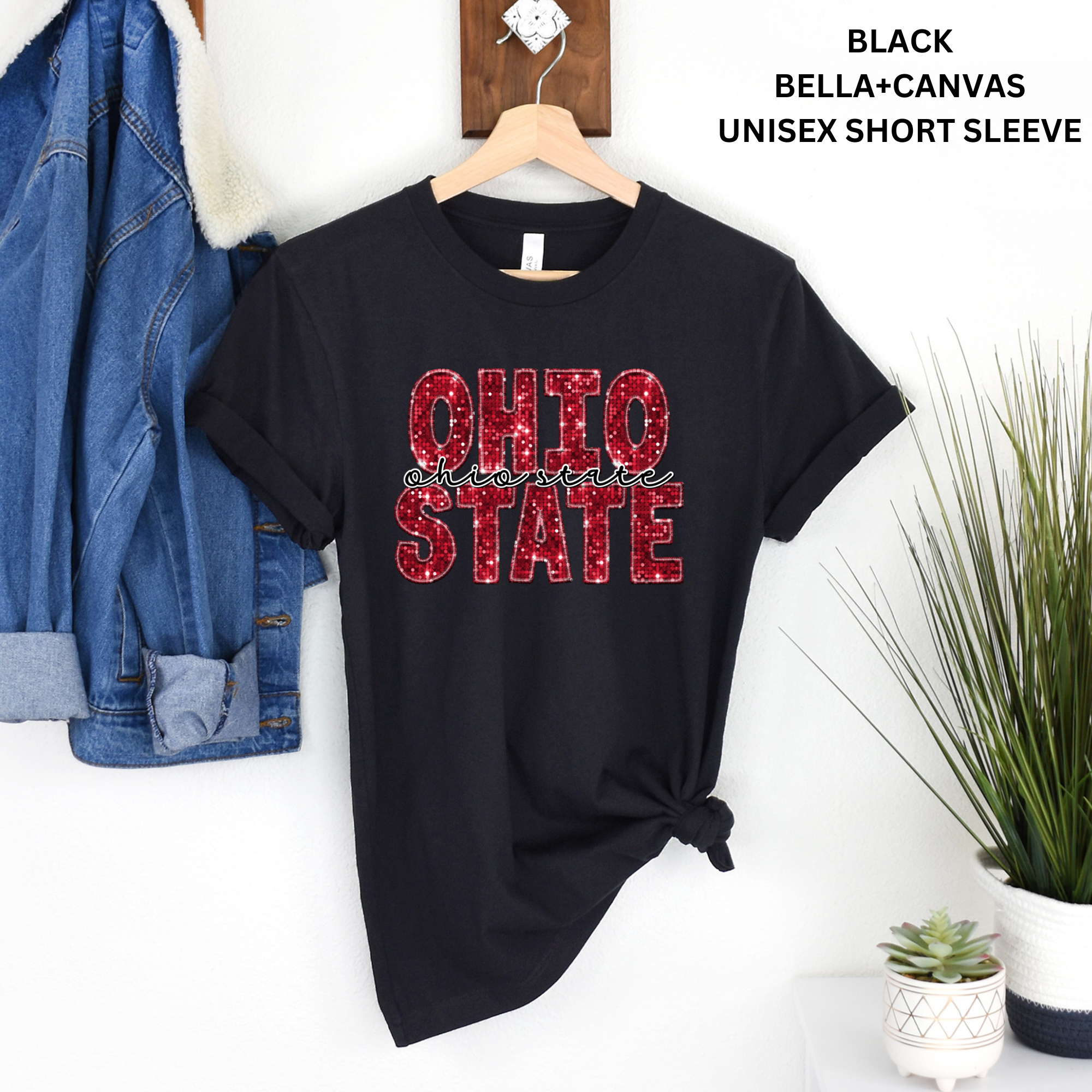 Ohio State Red Faux Glitter: Preorder