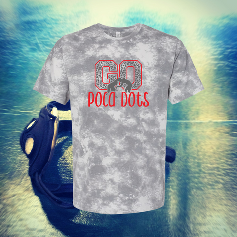 Go Poca Dots Wrestling On Grey tie Dye: PREORDER