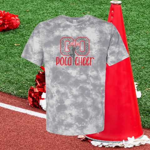 Go Poca Cheer On Grey Tie Dye: PREORDER