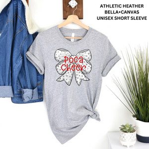 Poca Cheer Grey Dot Bow: Preorder