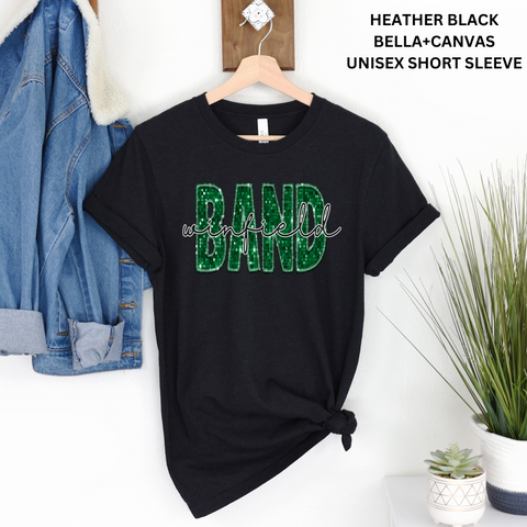 Winfield Band Faux Green Glitter: Preorder