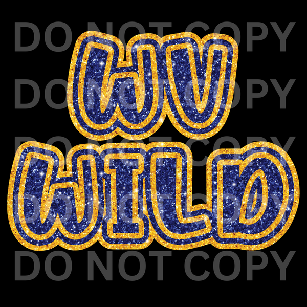 WV Wild Blue/Gold Faux Glitter: Preorder