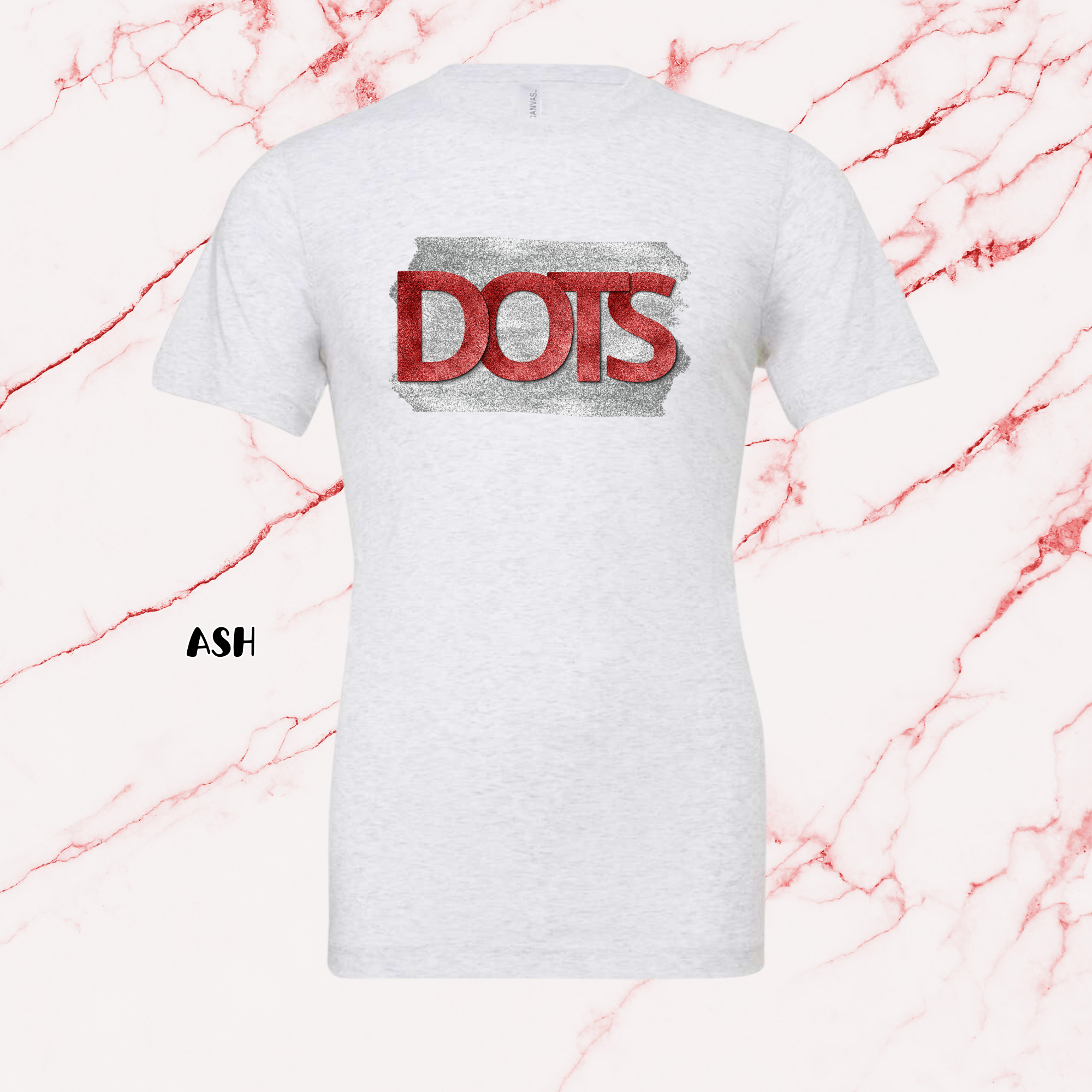 DOTS Silver/Red Faux Glitter: PREORDER