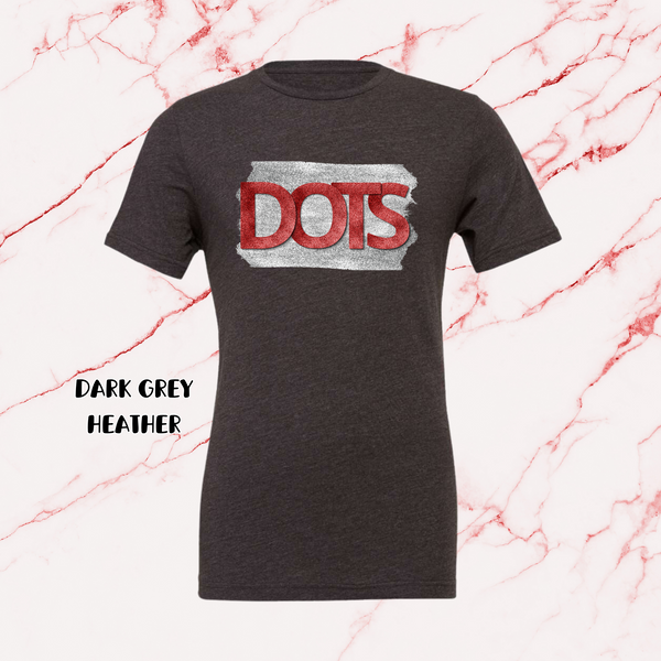 DOTS Silver/Red Faux Glitter: PREORDER