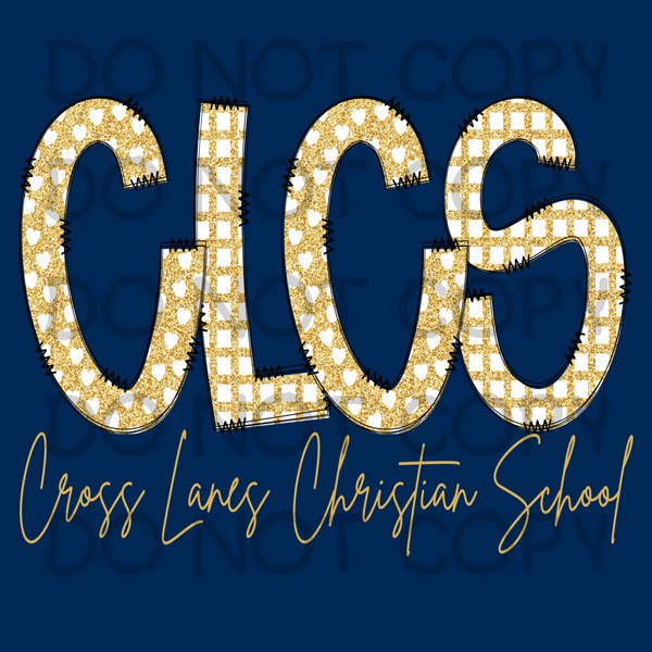 CLCS Gold Glitter Doodle Pocket Design: Preorder