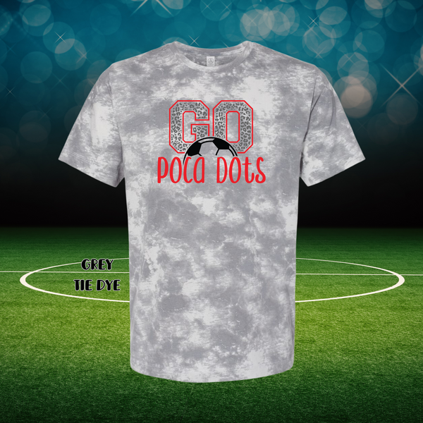 Go Poca Dots Soccer On Grey Tie Dye: PREORDER