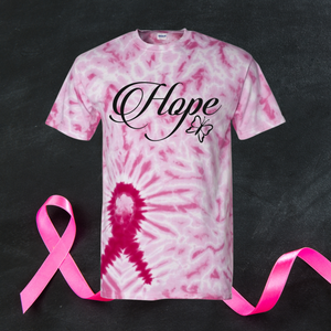 Hope On Pink Breast Cancer Ribbon Tie Dye: PREORDER