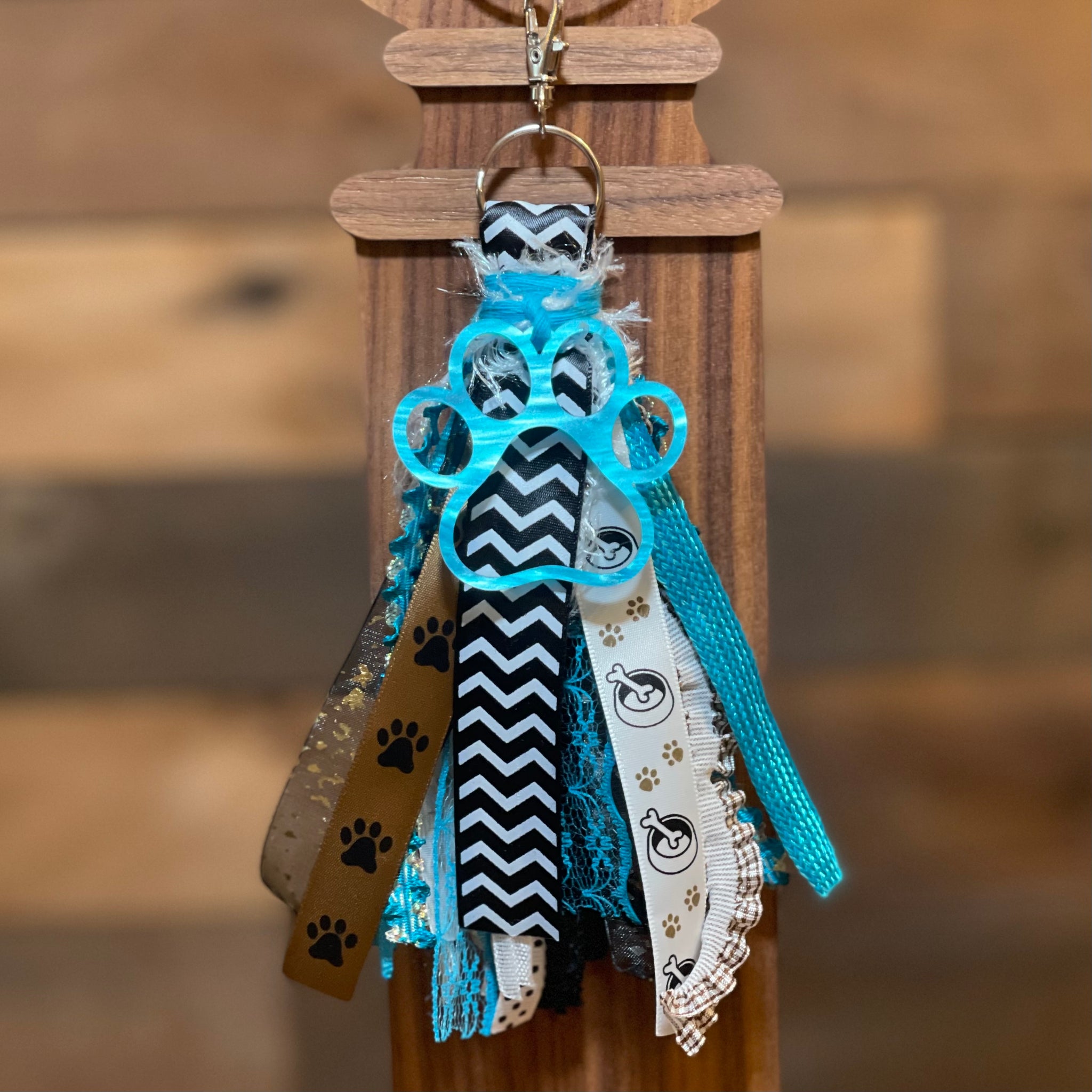 Paw Print Tassel Keychain