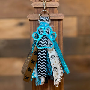 Paw Print Tassel Keychain