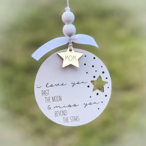 I Love You Past The Moon Ornament/Charm