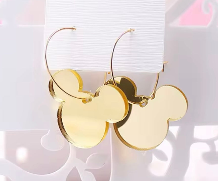 Gold Mirror Acrylic Mouse Hoops: Sale