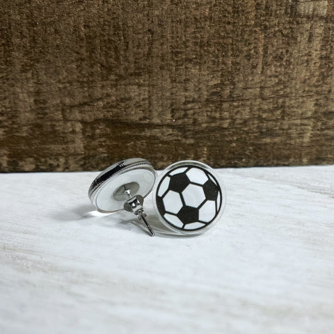 Soccer Clear Acrylic Studs: Sale