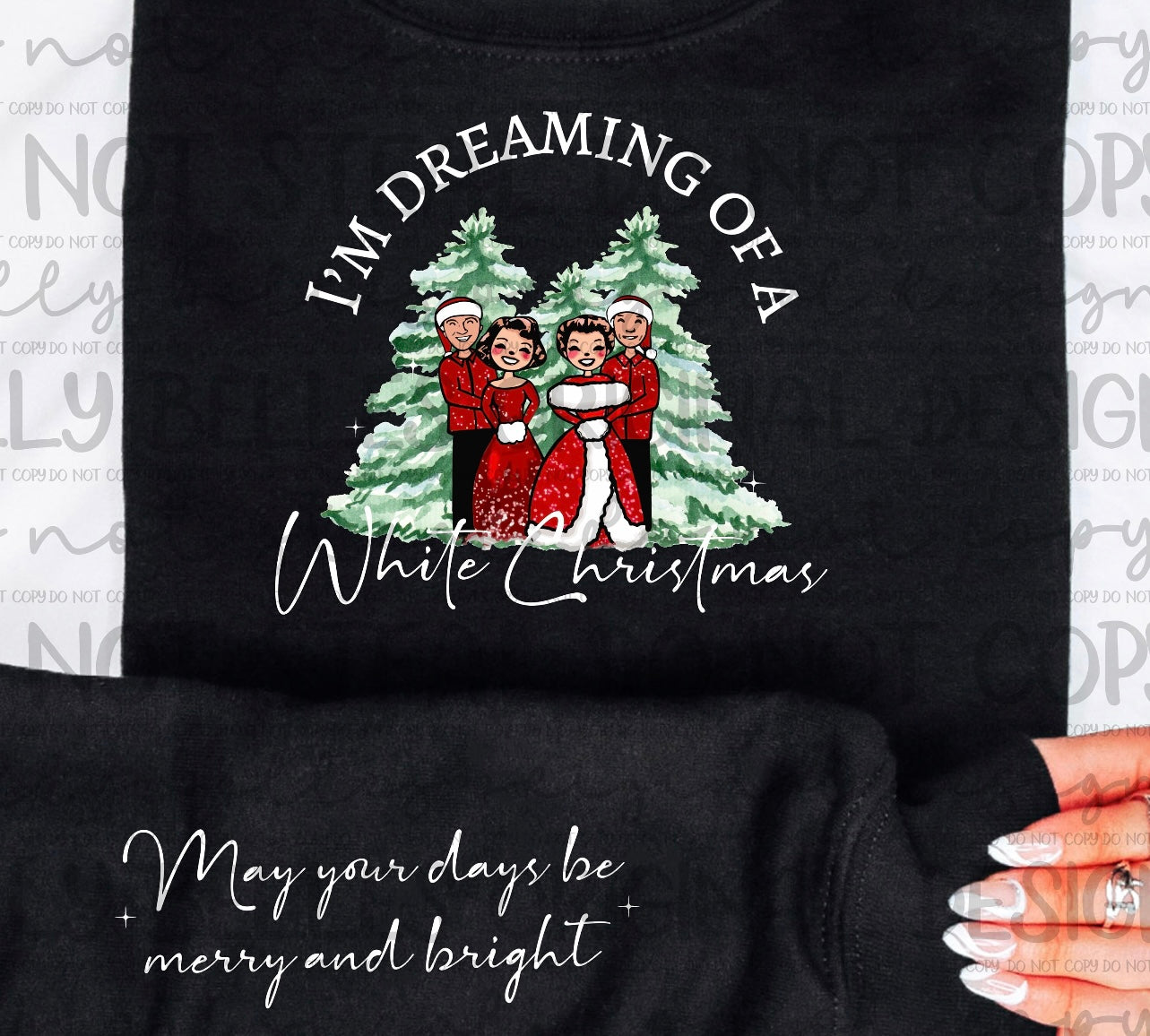 White Christmas With Sleeve Design (White Font): PREORDER