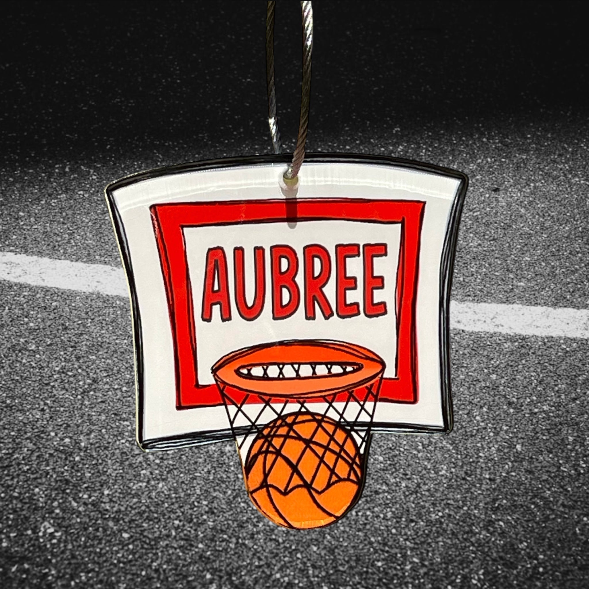 Retro Basketball Bag Tag