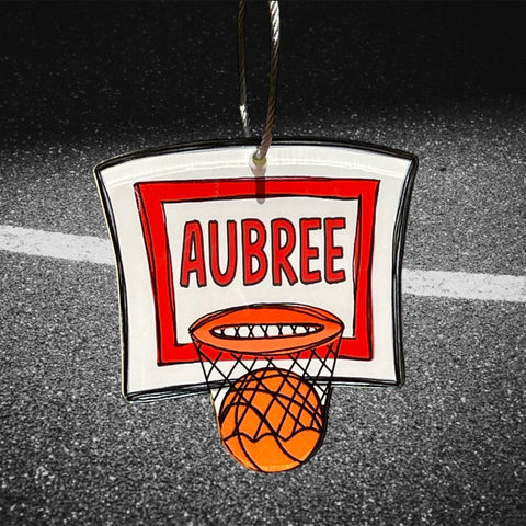 Retro Basketball Bag Tag