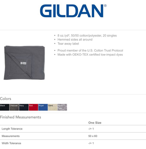 Custom Design Gildan-Heavy Blend Fleece Stadium Blanket: PREORDER