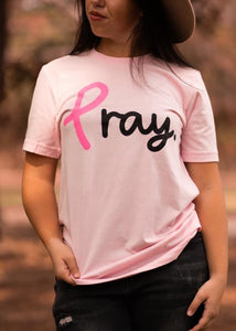 Pink Ribbon Pray: $10 Tee Sale