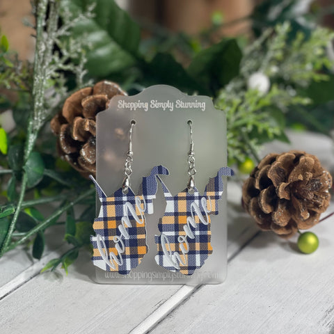 WV Home Plaid Earrings